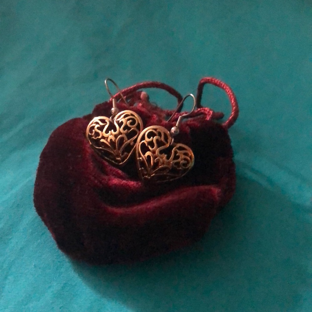 Elegant Heart shaped earrings from Macy’s.